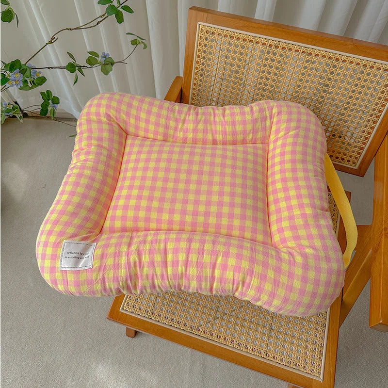 XS Orange All-Season Pet Bed - Soft Washable Dog & Cat Mat