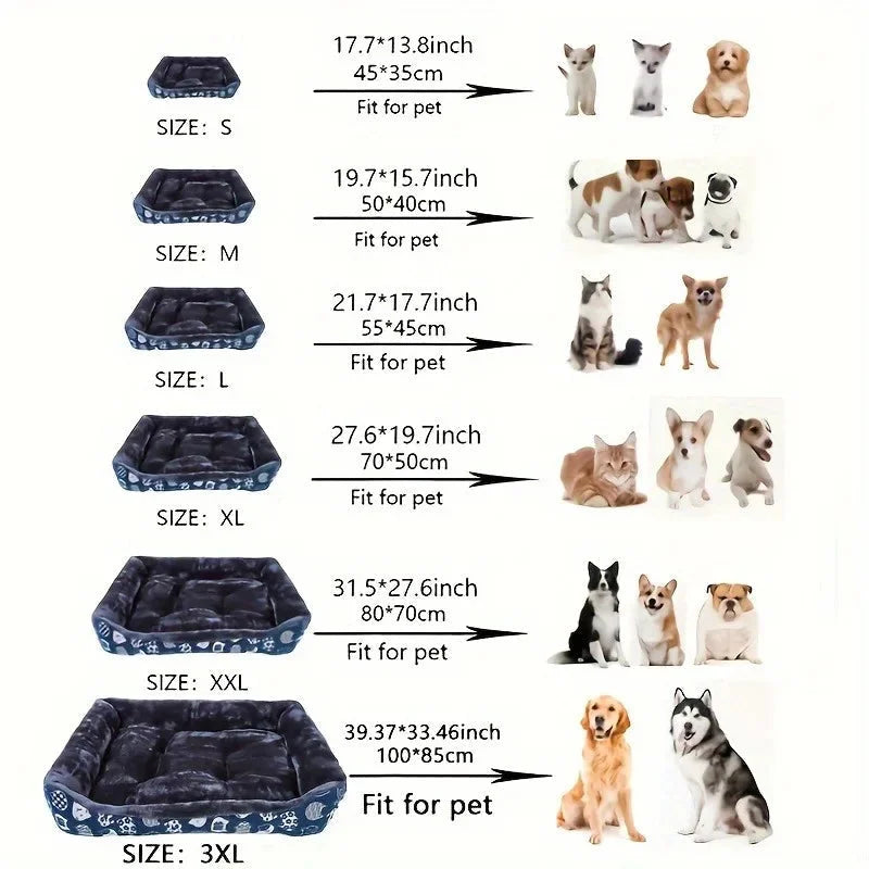 XXL Blue Pet Dog Bed Sofa Mat for Cats and Dogs - Pet Care