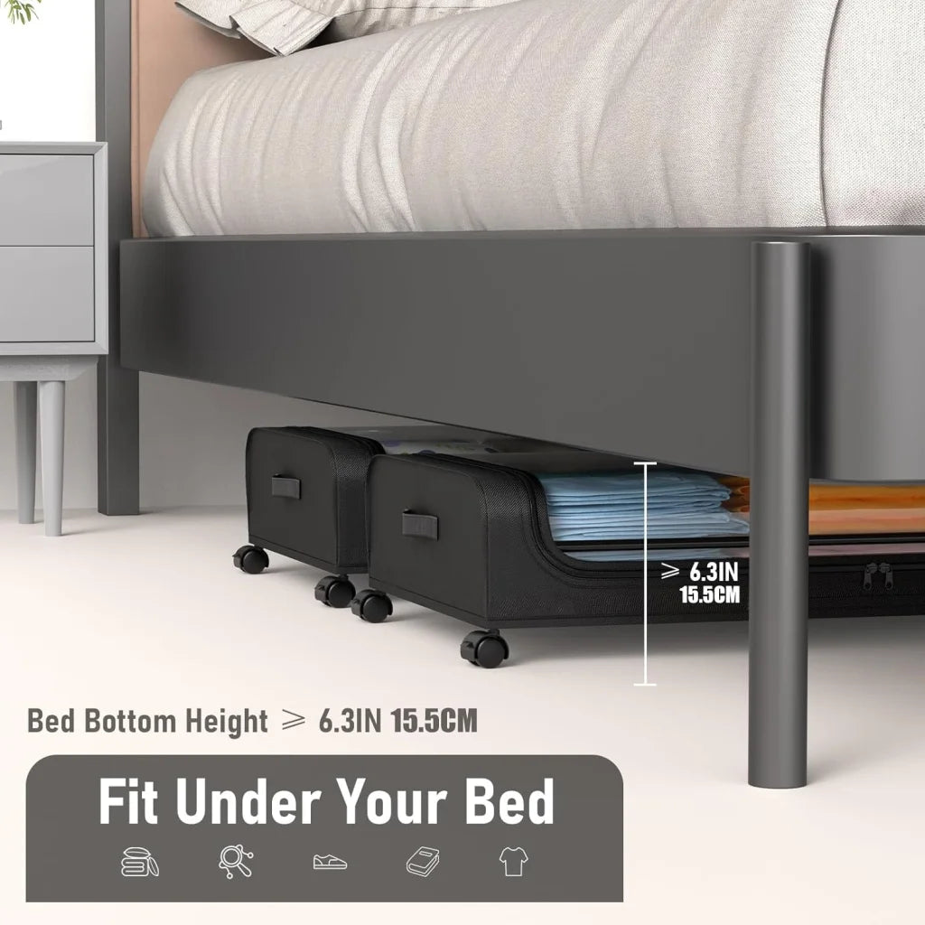 50l xxl under bed with material finish and practical fittings