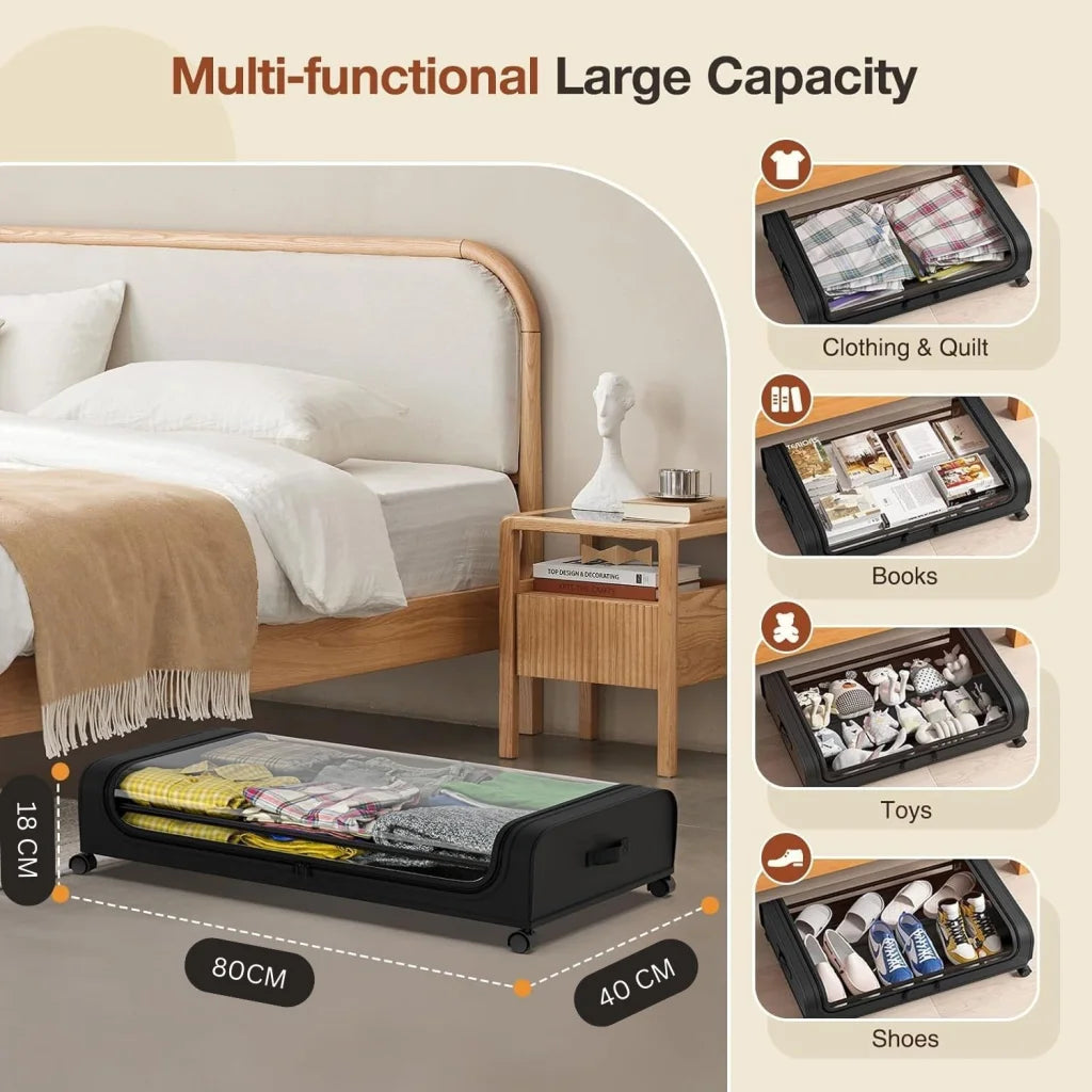 50l xxl under bed with compact layout and accessory details