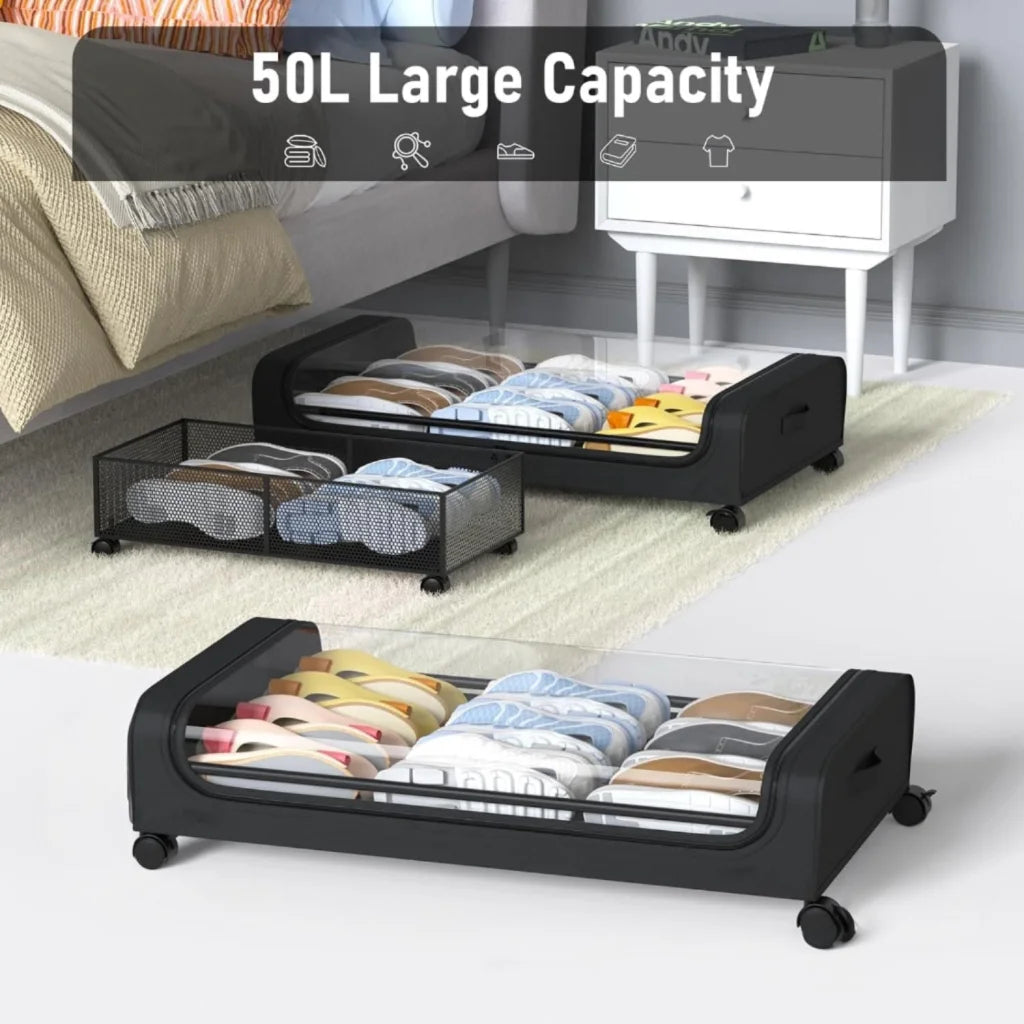 Xxl under bed with pack contents and accessory layout