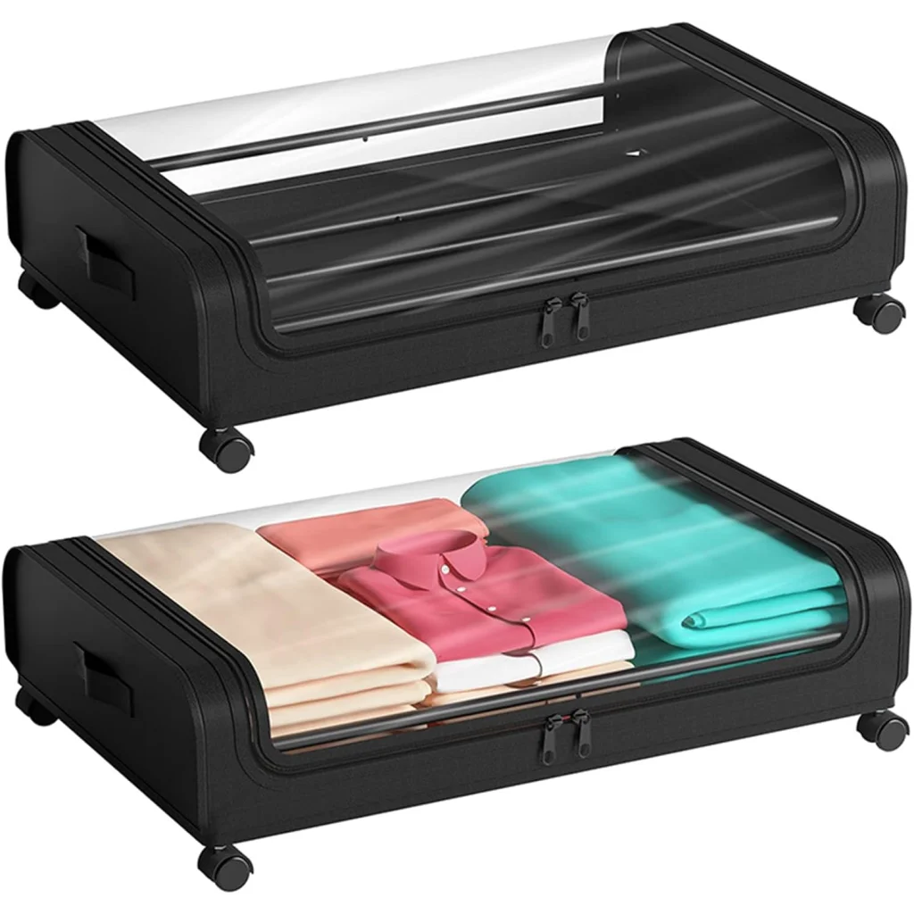 Xxl under bed with compact layout and accessory details