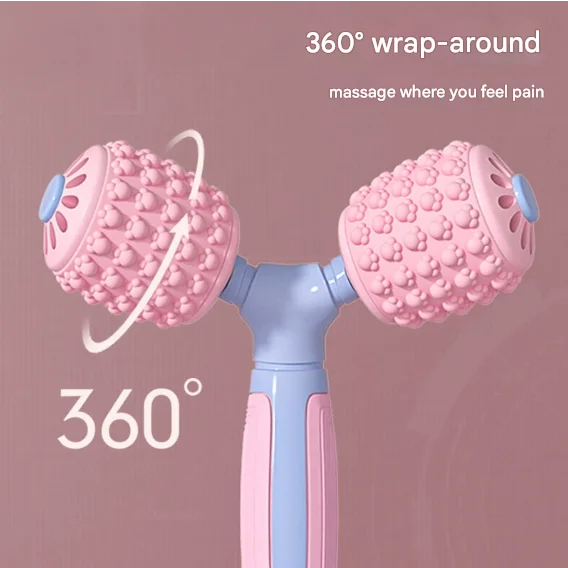 Y-Shaped Dual Roller Massager for Deep Tissue Muscle Relief
