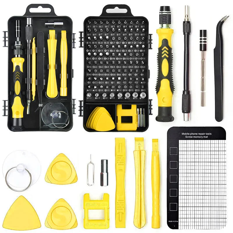 Yellow 122-in-1 Precision Screwdriver Tool Kit