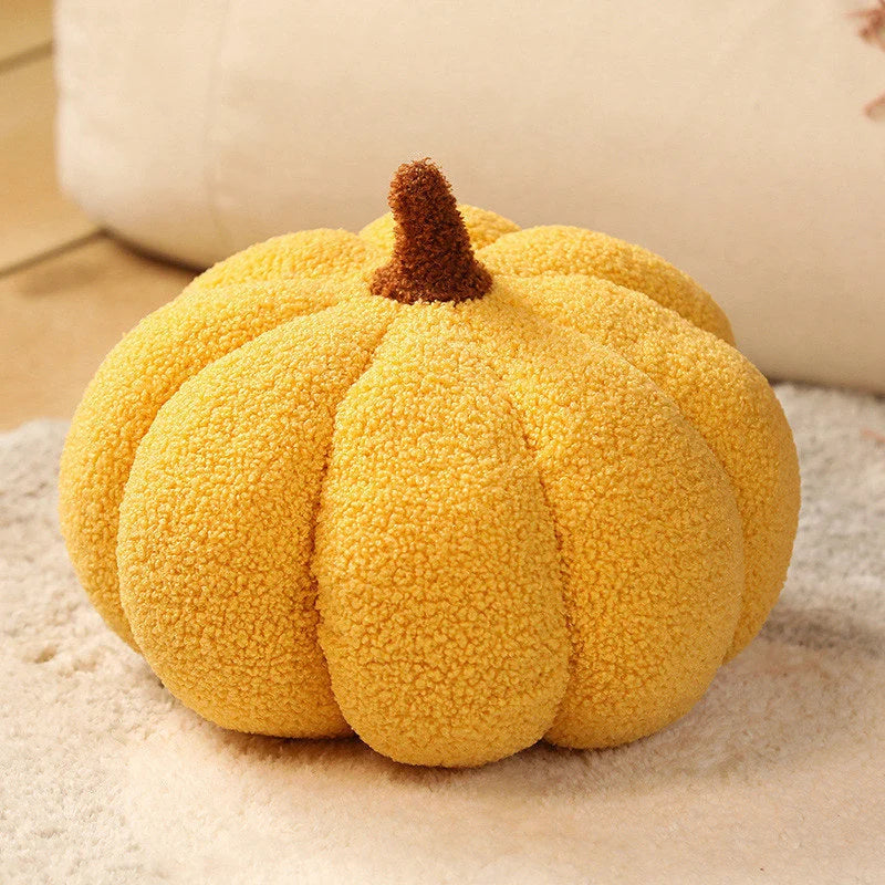 Yellow 2-PCS 30cm Creative Plush Pumpkin Pillow for Sofa