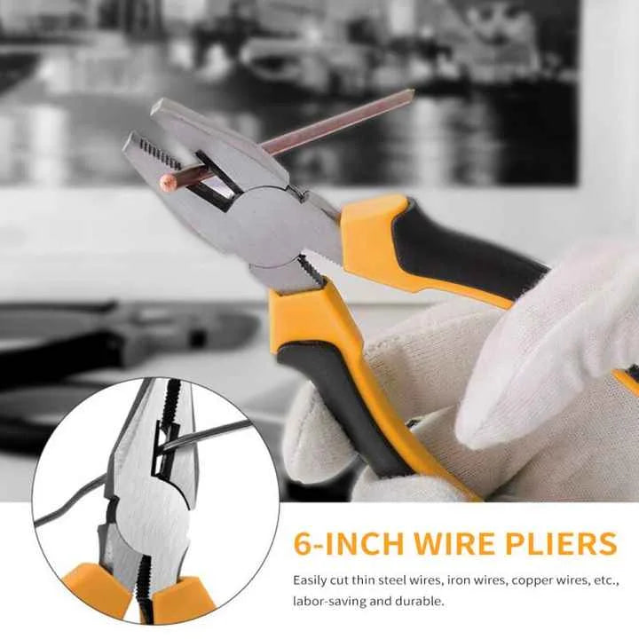 Yellow 24-Piece Household Tool Set Complete Home Repair Kit