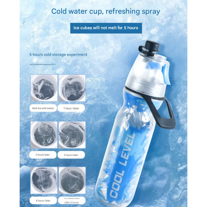 Yellow 500ML Insulated Sports Water Bottle with Cooling