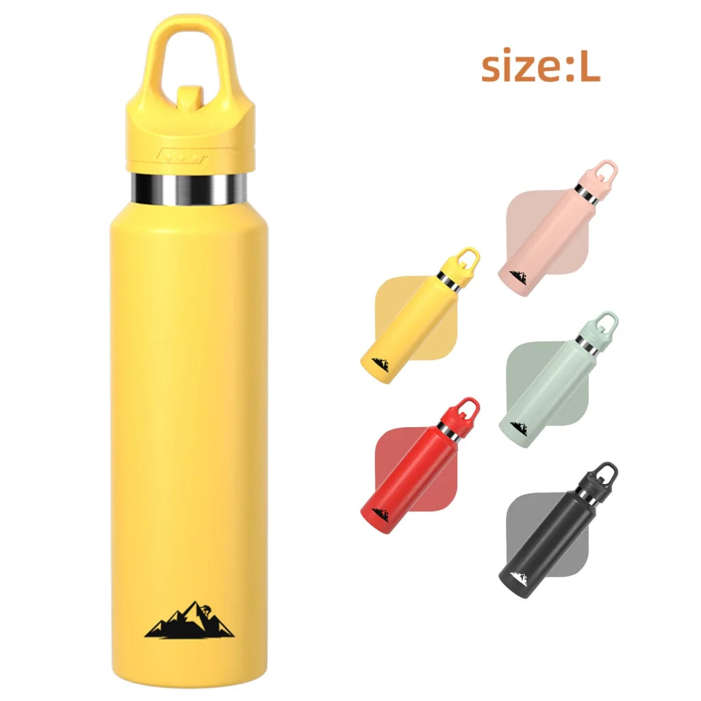 Yellow 680ml Insulated Stainless Steel Water Bottle Leakproof