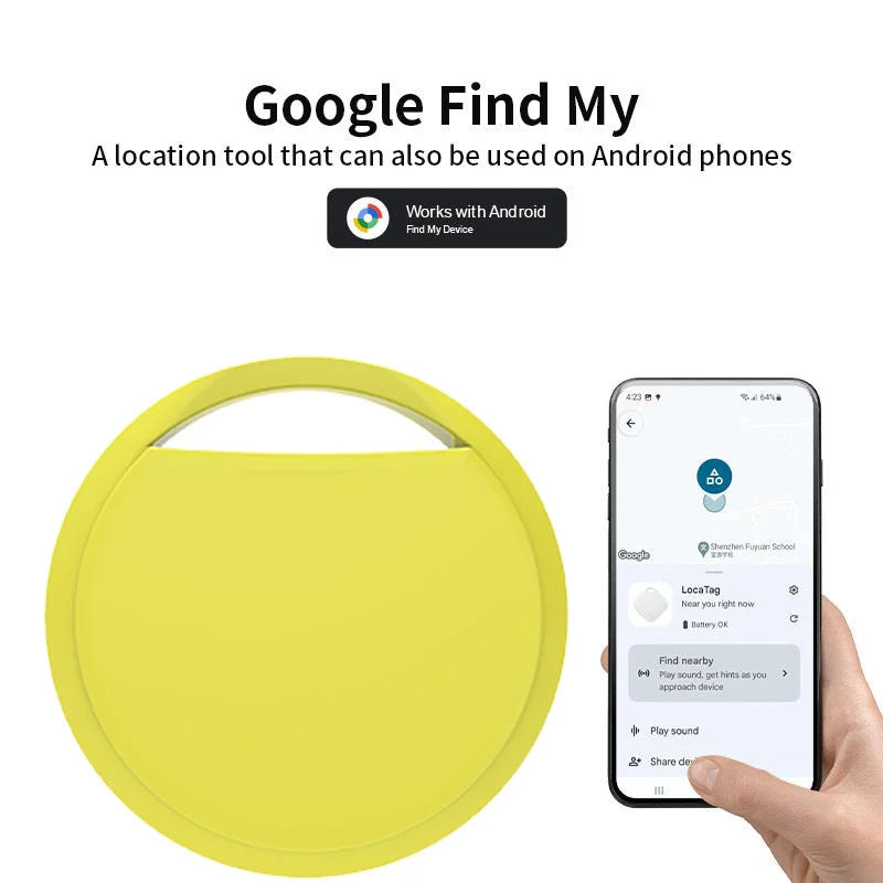 Yellow Android Tracker - Google Find My Device Compatible