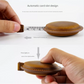 Yellow Brown Mini Leather Tape Measure - 1.5m/60in - Round