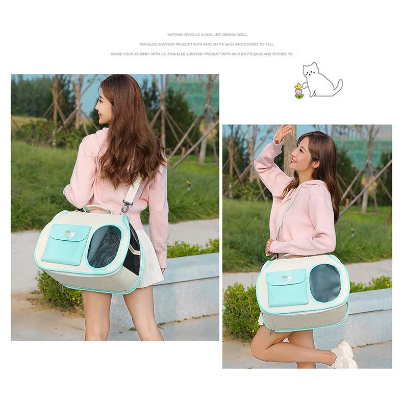 Yellow Colors Pet Carrier Backpack Breathable Cat Carrier