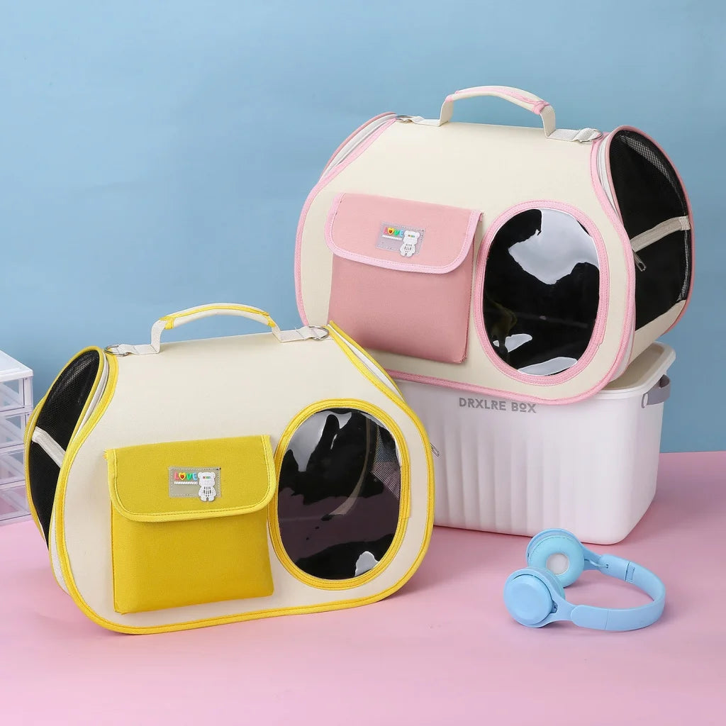 Yellow Colors Pet Carrier Backpack Breathable Cat Carrier