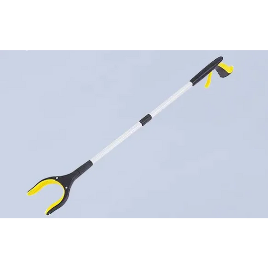 Yellow Foldable Grabber Tool with Silicone Non-Slip Claws