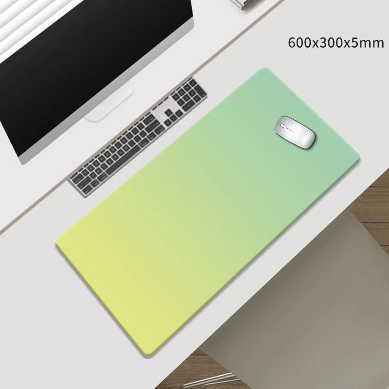 Yellow-Green Gradient Premium Large Silicone Mouse Pad