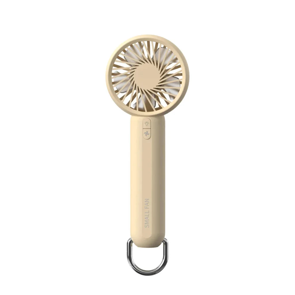 Yellow Mini Handheld Rechargeable Fan - Portable