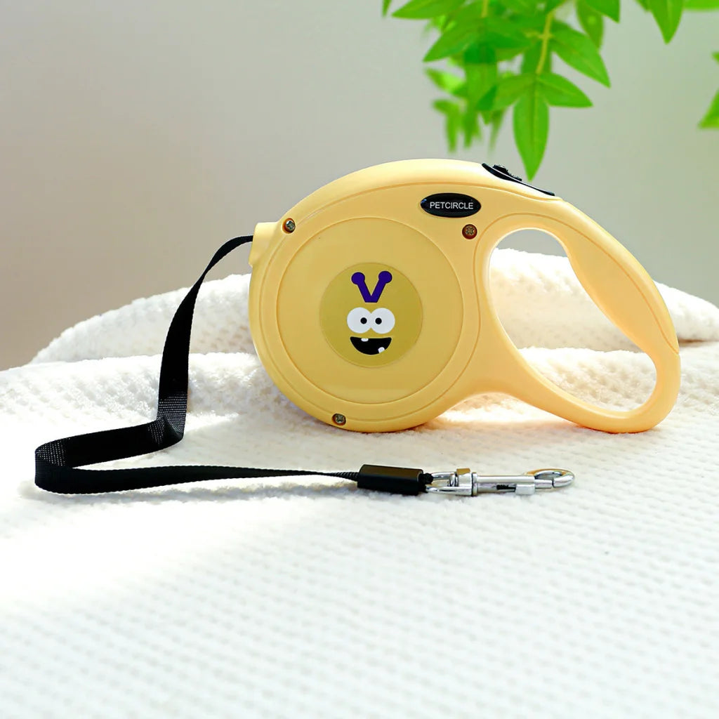 Yellow Monster 5m Cartoon Retractable Dog Leash for Golden
