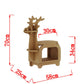 Yellow Oak Grain Trumpet Creative Reindeer-Shaped Solid