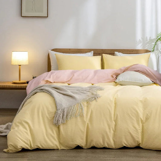 Yellow-pink 1.8m (Duvet Cover 180*220cm) Luxurious Soft