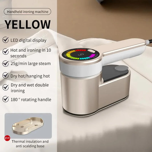 Yellow Portable Handheld Garment Steamer | Mini Steam Iron