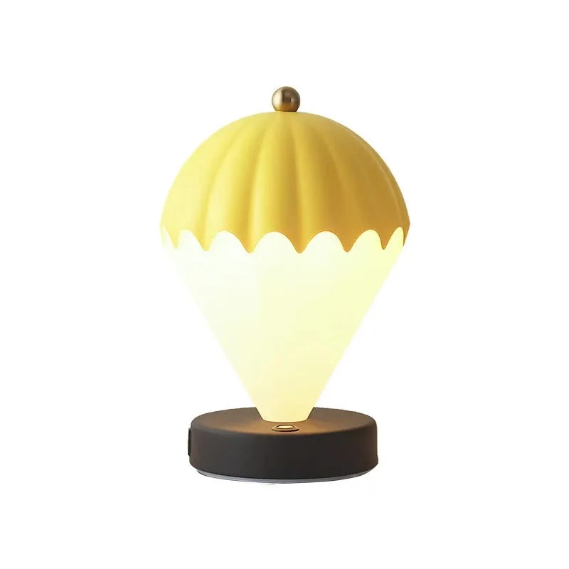Yellow Rechargeable Hot Air Balloon LED Touch Lamp