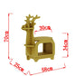 Yellow Small Creative Reindeer-Shaped Solid Wood Bookshelf