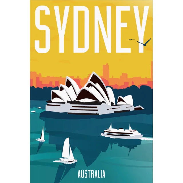 Yellow Sydney Wall Art 20x30cm - Home & Garden > Wall Art >