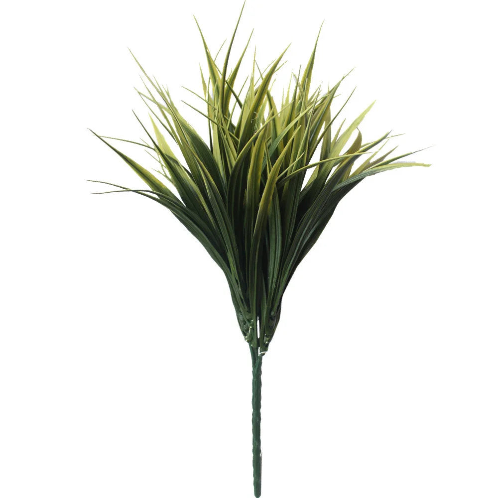 Yellow Tipped Grass Stem UV Resistant 35cm - Artificial