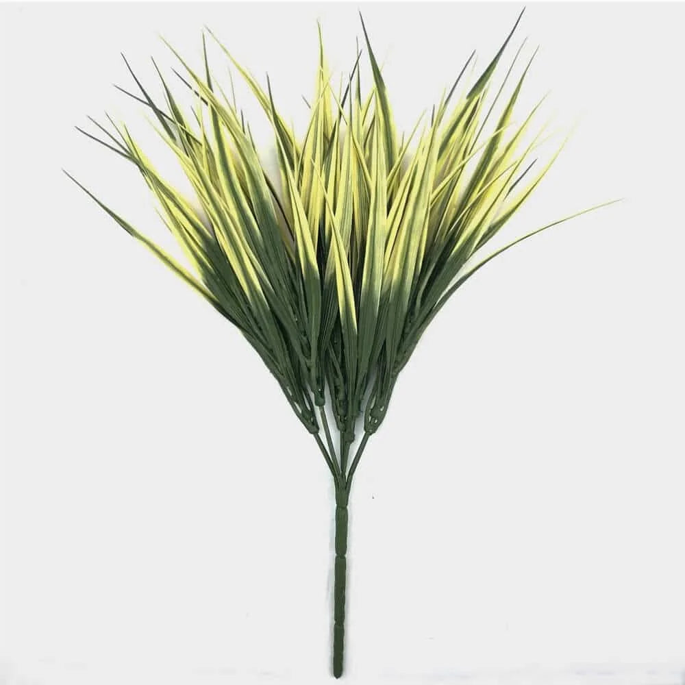 Yellow Tipped Grass Stem UV Resistant 35cm - Home & Garden
