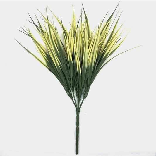 Yellow Tipped Grass Stem UV Resistant 35cm - Home & Garden