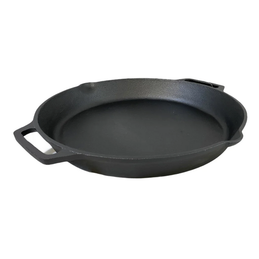 YES4HOMES Cast Iron Fry Paella Pan Pre-Seasoned Barbecue