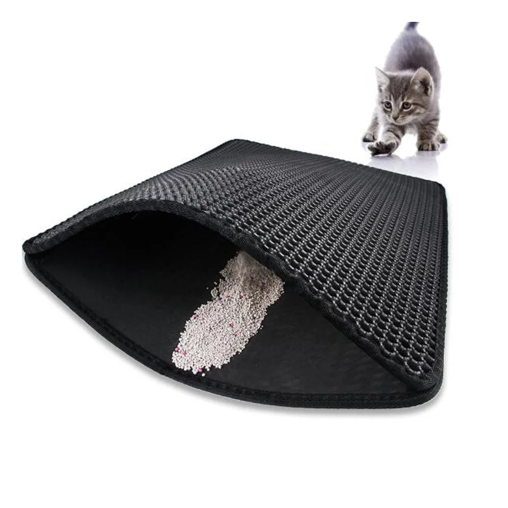 YES4PETS Double Layer Cat Litter Tray Trap Mat Catch Cat