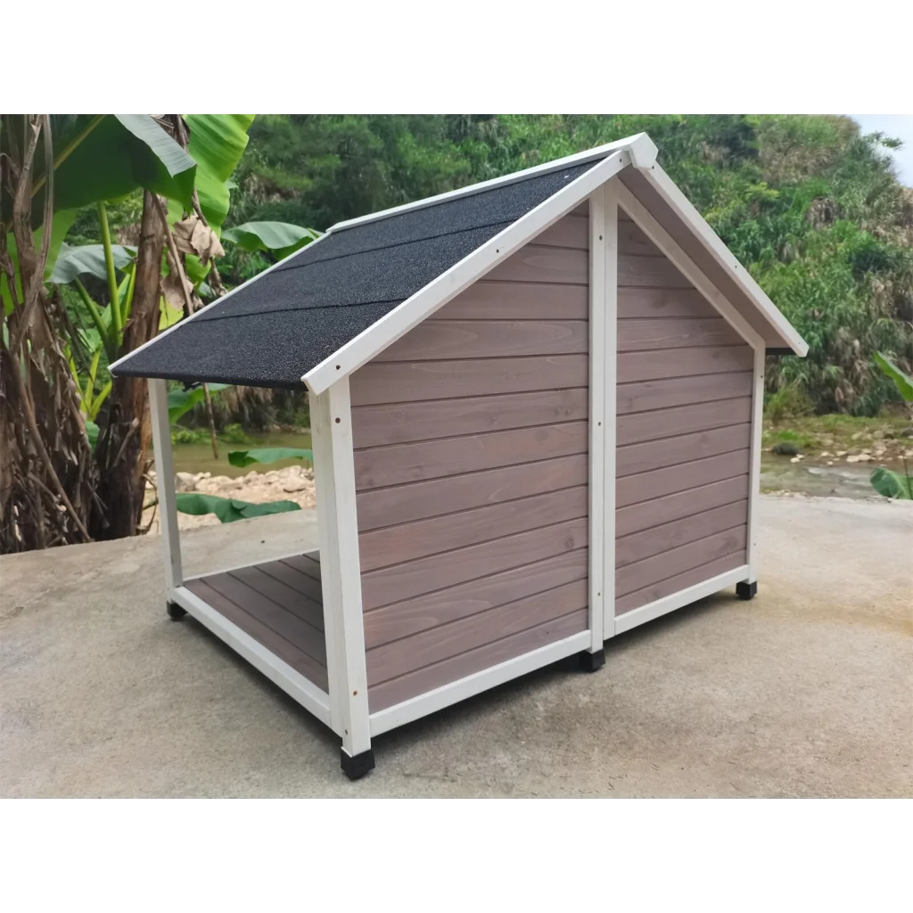 YES4PETS L Timber Pet Dog Kennel House Puppy Wooden Timber