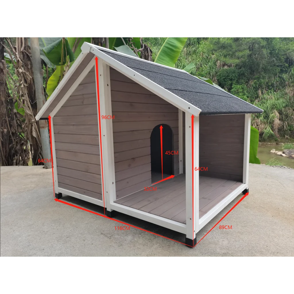 YES4PETS L Timber Pet Dog Kennel House Puppy Wooden Timber