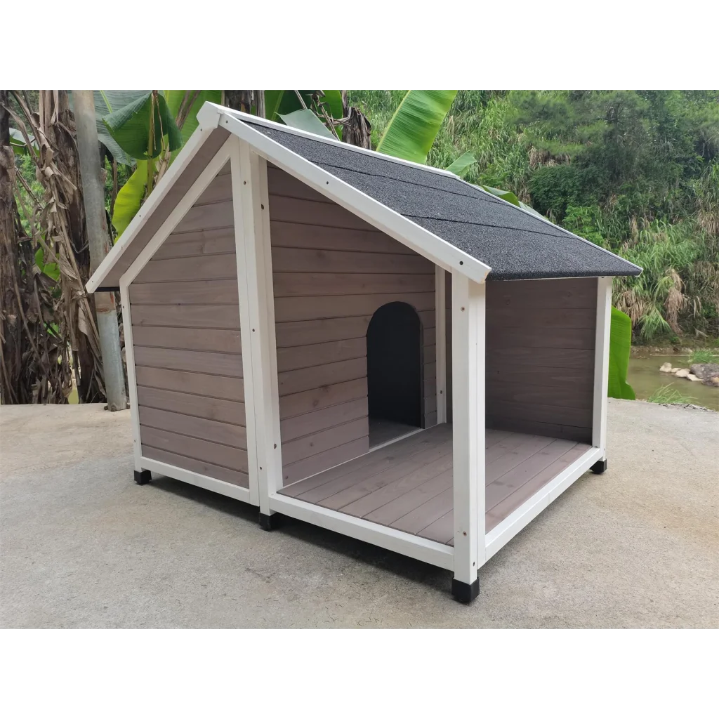 YES4PETS L Timber Pet Dog Kennel House Puppy Wooden Timber
