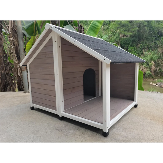 YES4PETS L Timber Pet Dog Kennel House Puppy Wooden Timber