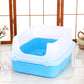 YES4PETS Large Deep Cat Kitty Litter Tray High Wall Pet Toilet Tray With Scoop Blue shown with visible product details