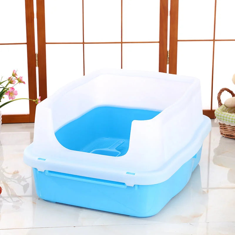 YES4PETS Large Deep Cat Kitty Litter Tray High Wall Pet