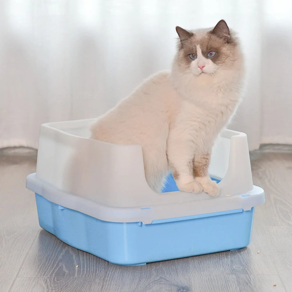YES4PETS Large Deep Cat Kitty Litter Tray High Wall Pet