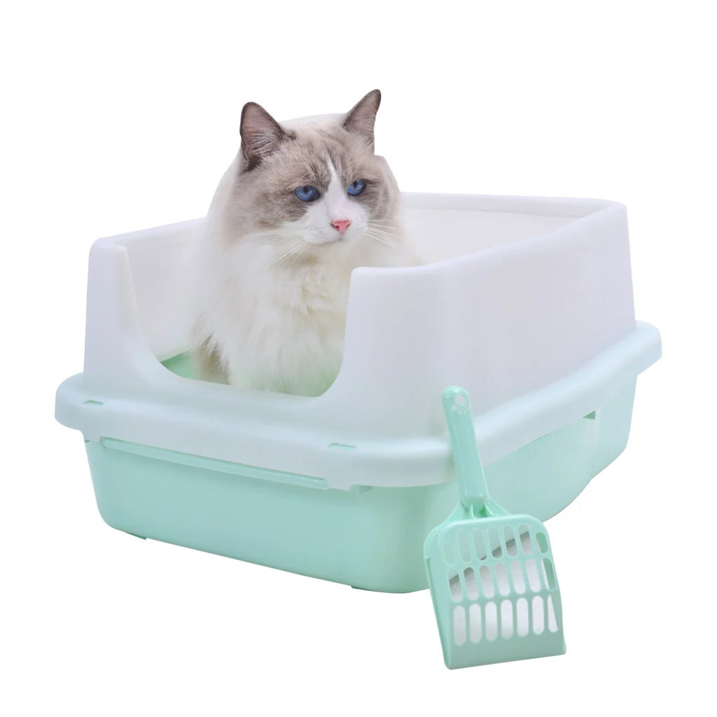 YES4PETS Large Deep Cat Kitty Litter Tray High Wall Pet