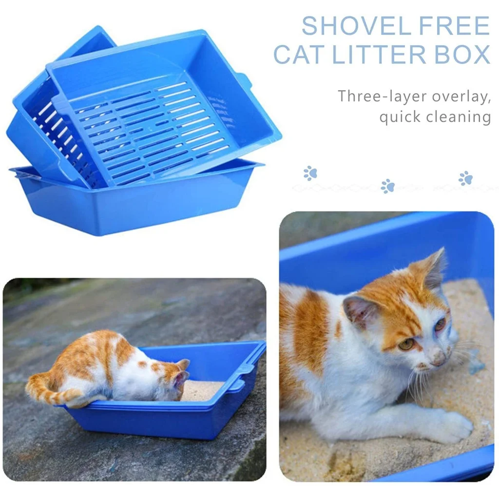 YES4PETS Lift and Sift Self Cleaning Kitty Litter Trays Cat