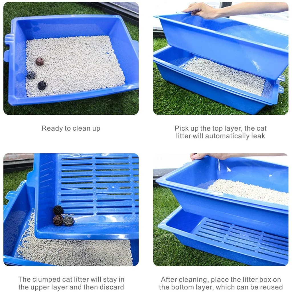 YES4PETS Lift and Sift Self Cleaning Kitty Litter Trays Cat