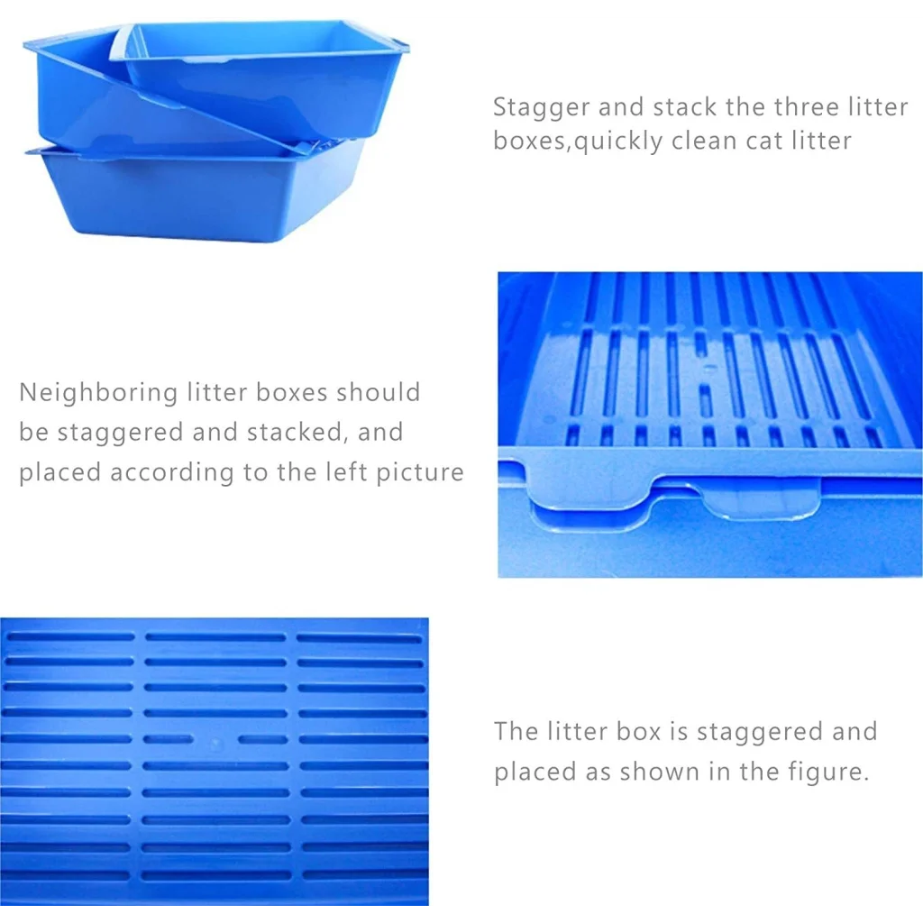 YES4PETS Lift and Sift Self Cleaning Kitty Litter Trays Cat