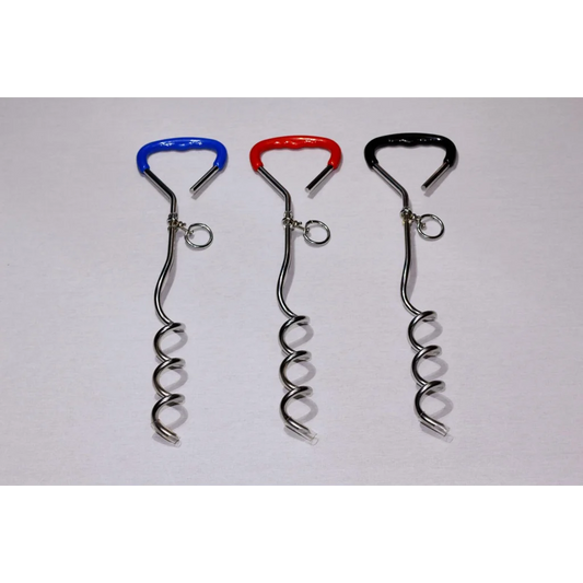 YES4PETS Pet Dog Puppy Chrome Plated Corkscrew Spiral Tie