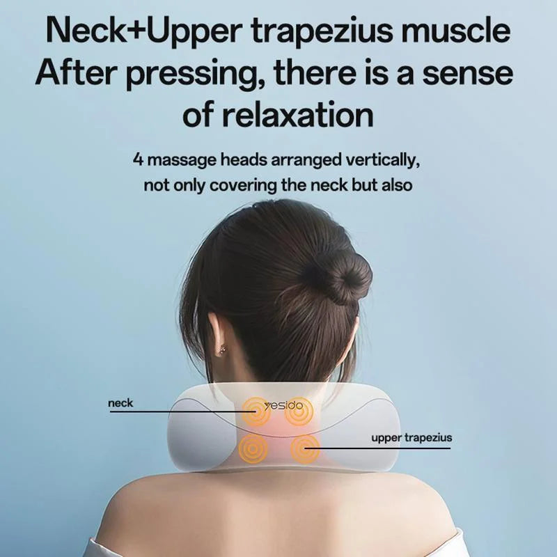 Yesido Mg14 Electric Neck Massager Heat Therapy White