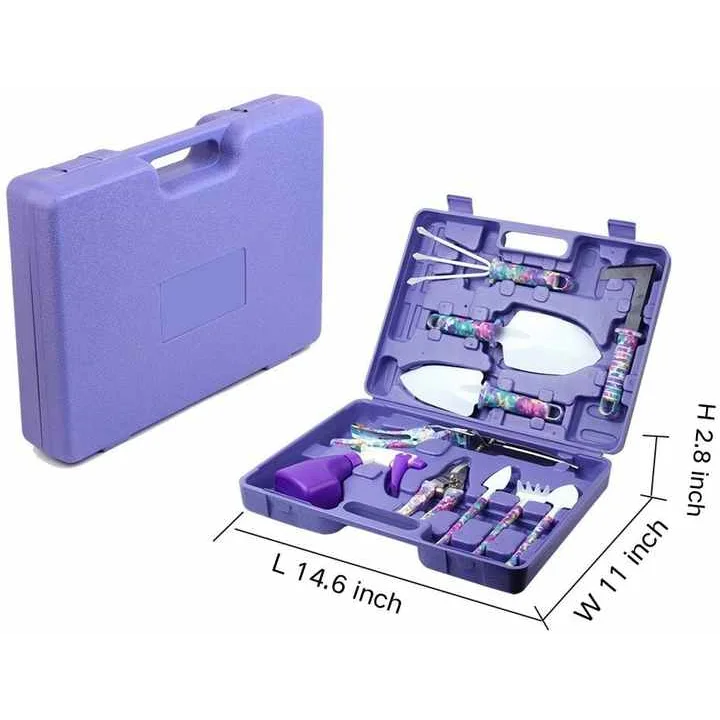 YL/Z10 Purple 10-Piece Floral Gardening Tool Set