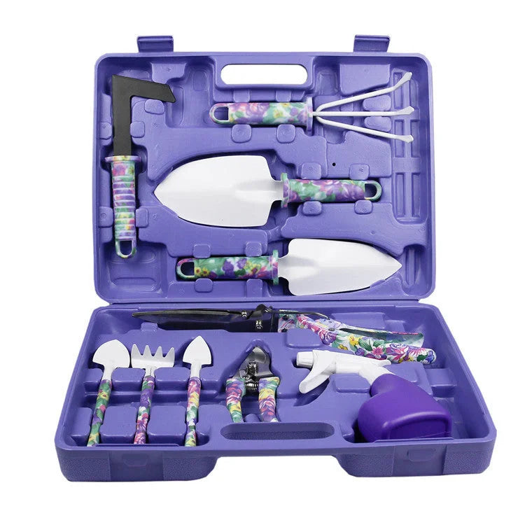 YL/Z10 Purple 10-Piece Floral Gardening Tool Set
