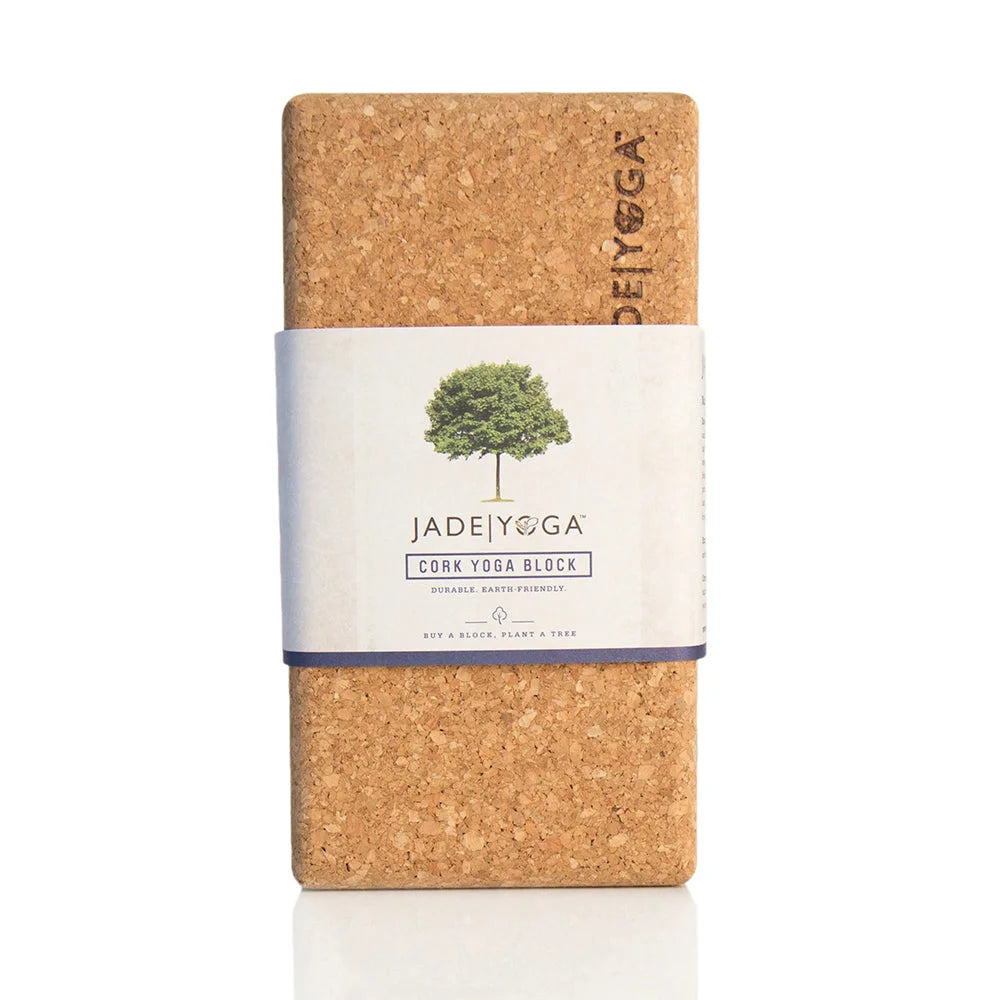 Yoga Block Jade Yoga Cork Small - Sports & Fitness
