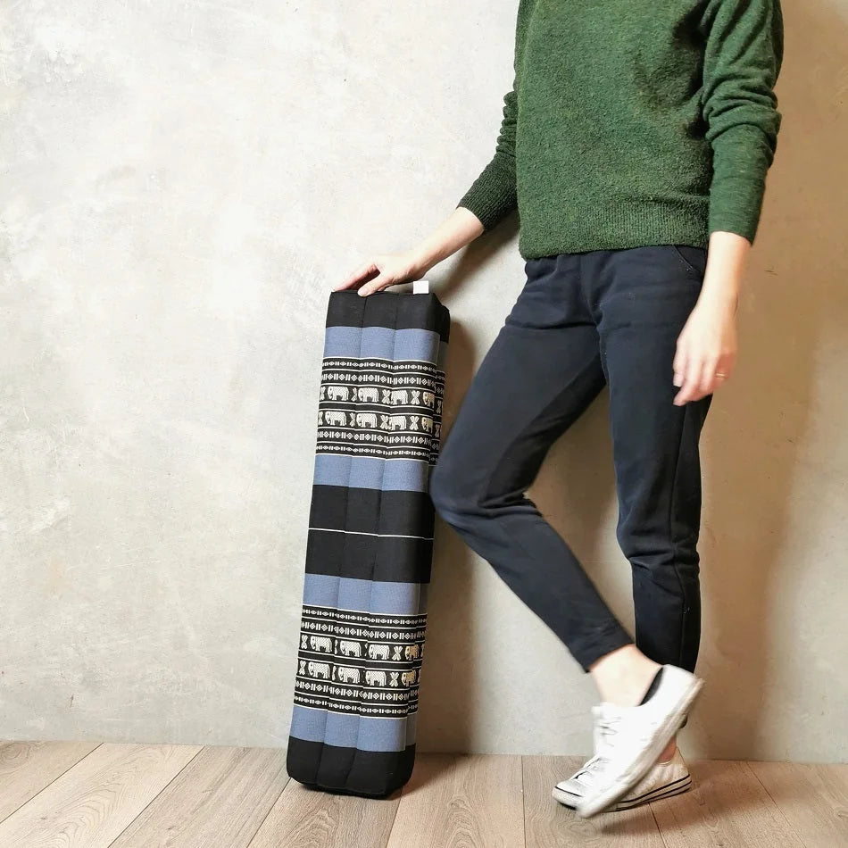 Yoga Bolster Block Prop 80cm Long Natural Kapok Filled