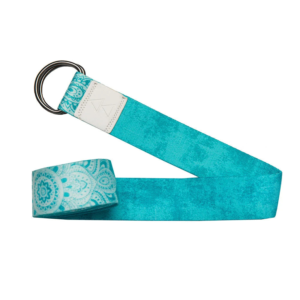 Yoga Design Lab Yoga Strap Mandala Turquoise - Sports &