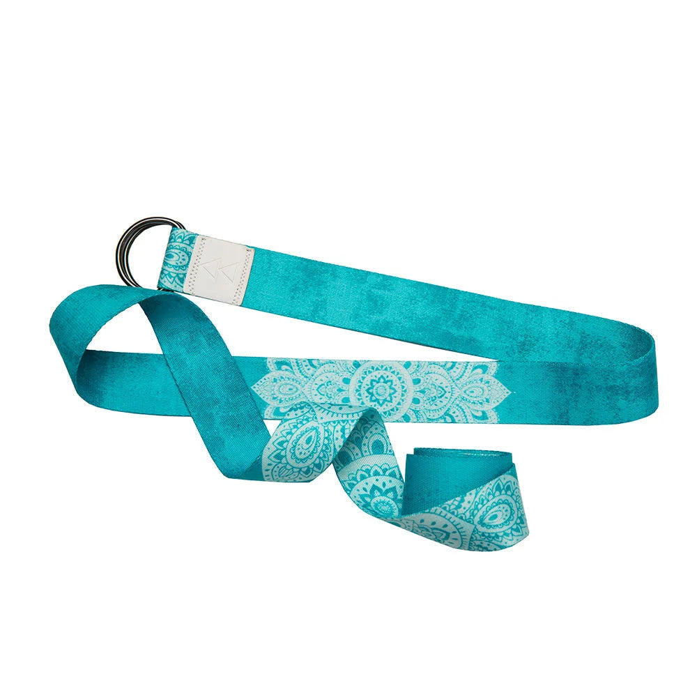 Yoga Design Lab Yoga Strap Mandala Turquoise - Sports &